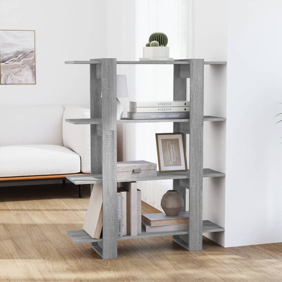 NNEVL Book Cabinet/Room Divider Grey Sonoma 100x30x123.5 cm