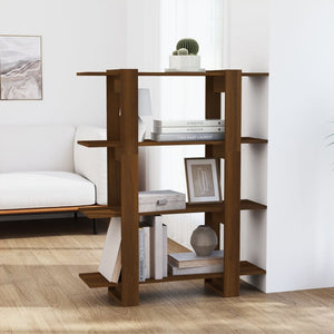 NNEVL Book Cabinet/Room Divider Brown Oak 100x30x123.5 cm