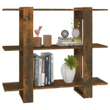 NNEVL Book Cabinet/Room Divider Smoked Oak 100x30x87 cm