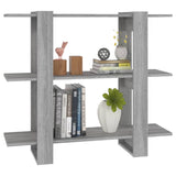 NNEVL Book Cabinet/Room Divider Grey Sonoma 100x30x87 cm