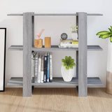 NNEVL Book Cabinet/Room Divider Grey Sonoma 100x30x87 cm