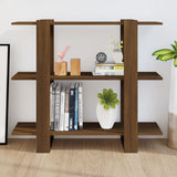 NNEVL Book Cabinet/Room Divider Brown Oak 100x30x87 cm