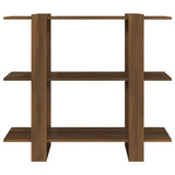 NNEVL Book Cabinet/Room Divider Brown Oak 100x30x87 cm