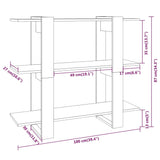 NNEVL Book Cabinet/Room Divider Brown Oak 100x30x87 cm