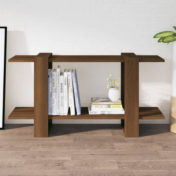 NNEVL Book Cabinet Brown Oak 100x30x51 cm Engineered Wood
