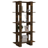 NNEVL Book Cabinet/Room Divider Smoked Oak 80x30x160 cm Engineered Wood