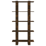 NNEVL Book Cabinet/Room Divider Smoked Oak 80x30x160 cm Engineered Wood