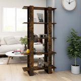 NNEVL Book Cabinet/Room Divider Smoked Oak 80x30x160 cm Engineered Wood