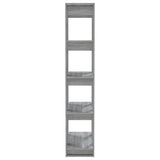 NNEVL Book Cabinet/Room Divider Grey Sonoma 80x30x160 cm Engineered Wood