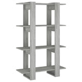 NNEVL Book Cabinet/Room Divider Grey Sonoma 80x30x123.5 cm