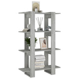 NNEVL Book Cabinet/Room Divider Grey Sonoma 80x30x123.5 cm