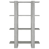 NNEVL Book Cabinet/Room Divider Grey Sonoma 80x30x123.5 cm