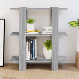 NNEVL Book Cabinet/Room Divider Grey Sonoma 80x30x87 cm