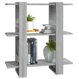 NNEVL Book Cabinet/Room Divider Grey Sonoma 80x30x87 cm