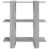 NNEVL Book Cabinet/Room Divider Grey Sonoma 80x30x87 cm