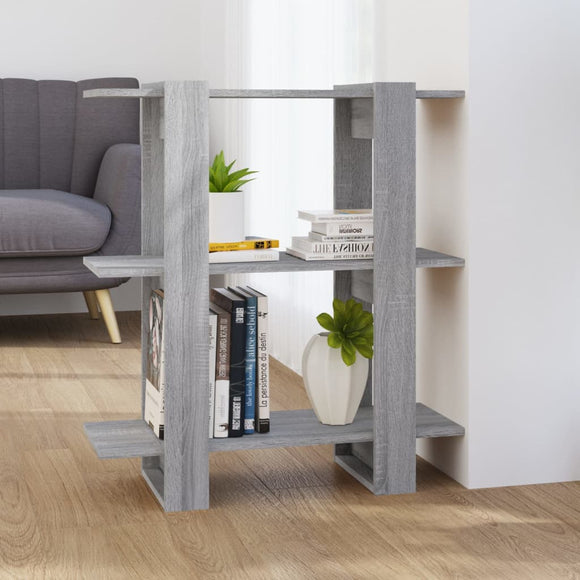 NNEVL Book Cabinet/Room Divider Grey Sonoma 80x30x87 cm