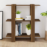 NNEVL Book Cabinet/Room Divider Brown Oak 80x30x87 cm