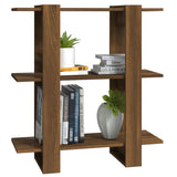 NNEVL Book Cabinet/Room Divider Brown Oak 80x30x87 cm