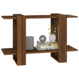 NNEVL Book Cabinet/Room Divider Brown Oak 80x30x51 cm