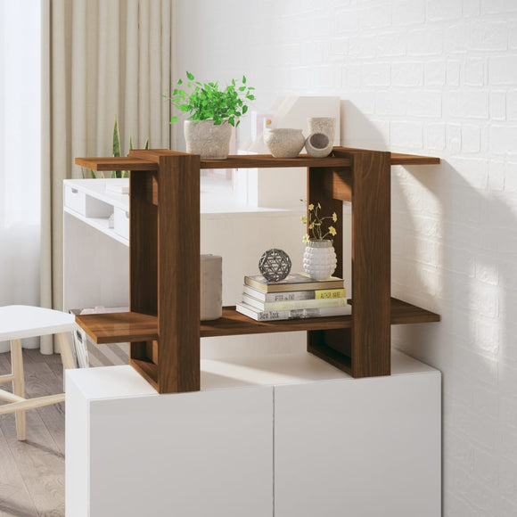 NNEVL Book Cabinet/Room Divider Brown Oak 80x30x51 cm