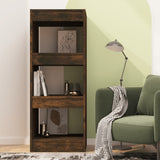 NNEVL Book Cabinet/Room Divider Smoked Oak 40x30x103 cm Engineered Wood