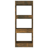 NNEVL Book Cabinet/Room Divider Smoked Oak 40x30x103 cm Engineered Wood