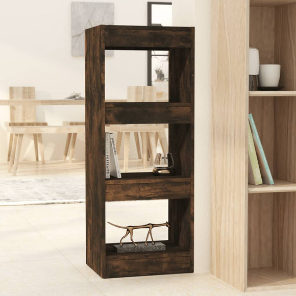 NNEVL Book Cabinet/Room Divider Smoked Oak 40x30x103 cm Engineered Wood
