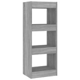 NNEVL Book Cabinet/Room Divider Grey Sonoma 40x30x103 cm Engineered Wood