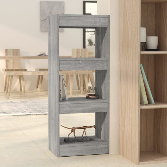 NNEVL Book Cabinet/Room Divider Grey Sonoma 40x30x103 cm Engineered Wood