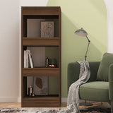 NNEVL Book Cabinet/Room Divider Brown Oak 40x30x103 cm Engineered Wood