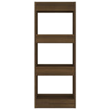 NNEVL Book Cabinet/Room Divider Brown Oak 40x30x103 cm Engineered Wood