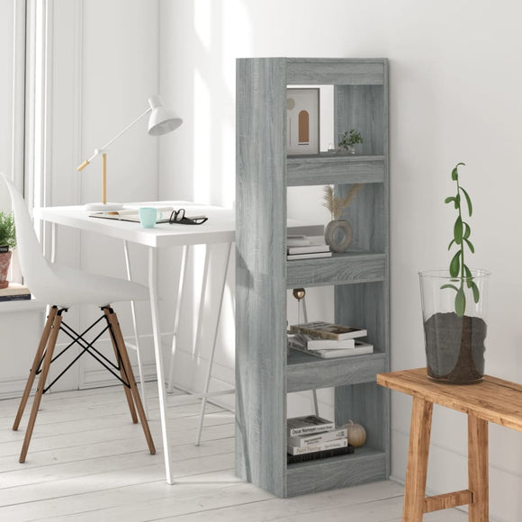 NNEVL Book Cabinet/Room Divider Grey Sonoma 40x30x135 cm