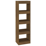 NNEVL Book Cabinet/Room Divider Brown Oak 40x30x135 cm