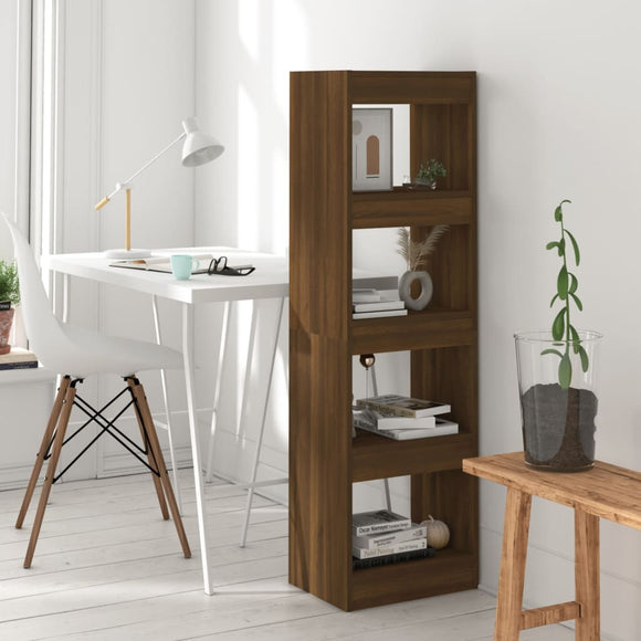 NNEVL Book Cabinet/Room Divider Brown Oak 40x30x135 cm
