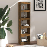 NNEVL Book Cabinet/Room Divider Smoked Oak 40x30x166 cm