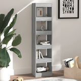 NNEVL Book Cabinet/Room Divider Grey Sonoma 40x30x166 cm