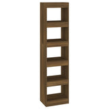 NNEVL Book Cabinet/Room Divider Brown Oak 40x30x166 cm
