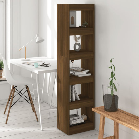 NNEVL Book Cabinet/Room Divider Brown Oak 40x30x166 cm