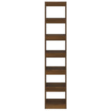 NNEVL Book Cabinet/Room Divider Brown Oak 40x30x198 cm