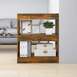 NNEVL Book Cabinet/Room Divider Smoked Oak 60x30x72 cm