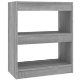NNEVL Book Cabinet/Room Divider Grey Sonoma 60x30x72 cm
