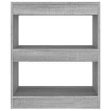 NNEVL Book Cabinet/Room Divider Grey Sonoma 60x30x72 cm