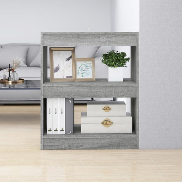 NNEVL Book Cabinet/Room Divider Grey Sonoma 60x30x72 cm