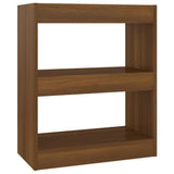 NNEVL Book Cabinet/Room Divider Brown Oak 60x30x72 cm