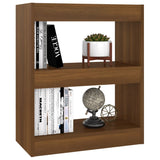 NNEVL Book Cabinet/Room Divider Brown Oak 60x30x72 cm