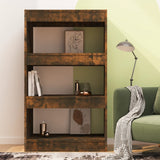 NNEVL Book Cabinet/Room Divider Smoked Oak 60x30x103 cm Engineered Wood