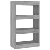 NNEVL Book Cabinet/Room Divider Grey Sonoma 60x30x103 cm Engineered Wood