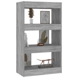 NNEVL Book Cabinet/Room Divider Grey Sonoma 60x30x103 cm Engineered Wood