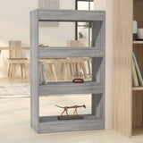 NNEVL Book Cabinet/Room Divider Grey Sonoma 60x30x103 cm Engineered Wood