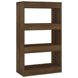 NNEVL Book Cabinet/Room Divider Brown Oak 60x30x103 cm Engineered Wood